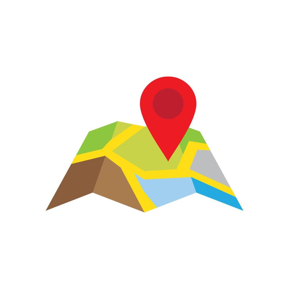 location-pin-on-map-icon-logo-design-vector